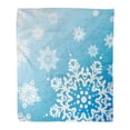 thumbnail image 1 of JSDART 58x80 inch Super Soft Throw Blanket Lace Snowflake Pattern in Blue Tones and White Abstract Ball Beautiful Beauty Home Decorative Flannel Velvet Plush Blanket, 1 of 1