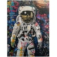 thumbnail image 2 of Banksy Unframed Graffiti Astronaut Canvas Wall Art Spaceman Posters Prints Pictures Wall Decor Modern Abstract Street Graffiti Painting Artwork for Living Room Home Decor Ready to Hang, 2 of 3