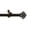 Antique Brown/Black, variant on PowerSellerUSA Decorative Telescopic Metal Curtain Rod, 48 to 86 Inches Contemporary Round PVC Finials, Ultra Durable Brackets 3/4 Inch Diameter Drapery Rod for Window Treatment, Black-Scroll