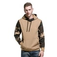 thumbnail image 2 of Curuila Mens Hoodies Camouflage Print Long Sleeve Pullover With Pocket Fashion Sport Warm Autumn Winter Sweatshirt Beige Size L, 2 of 5