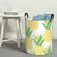 thumbnail image 1 of YFYANG Waterproof Laundry Hamper, Yellow Graffiti Pineapple Laundry Basket Oxford Fabric with Handle Foldable, S, 1 of 8