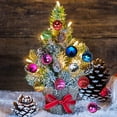 thumbnail image 3 of Yoone 12Pcs 3cm Christmas Tree Color Ball Shatterproof Multi-styles Electroplating Bright Color High Gloss Festival Prop Mini Xmas Party Decor Hanging Mirror Pumpkin Ball Pendant Party Supplies, 3 of 7