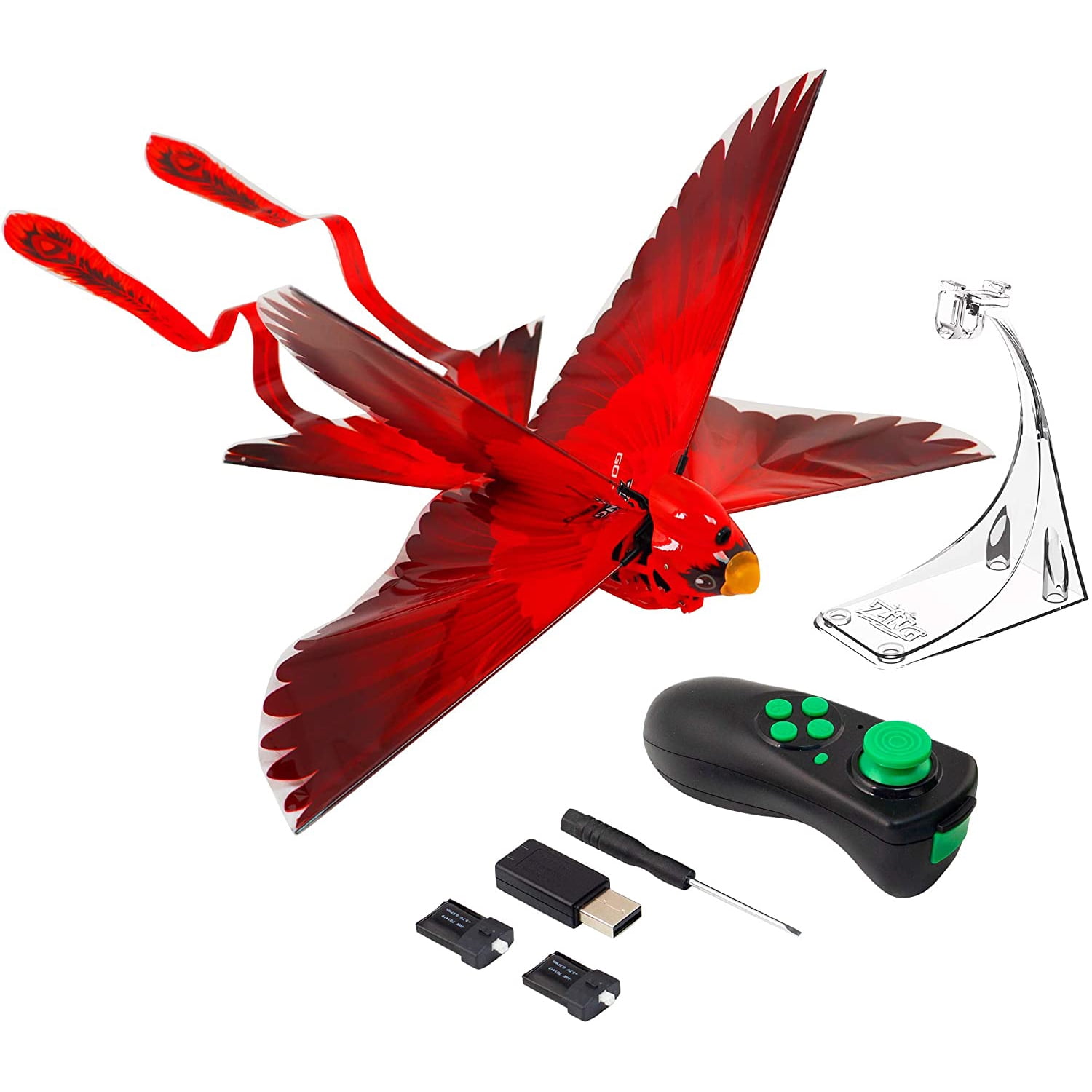 Zing Go Go Bird Red Remote Control Flying Toy, Great Starting RC