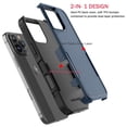 thumbnail image 6 of For iPhone 16 Pro Max Case with Tempered Glass Screen Protector, Tekcoo Dual Layer Shockproof Hybrid Protective Phone Case Heavy Duty Military Grade Rugged Cover for Apple iPhone 16 Pro Max - Blue, 6 of 9