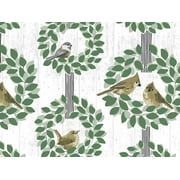Pack of 1, Farmhouse Birds 24" x 85' Gift Wrap Cutter Box For Feminine, Birthday, Mother's Day