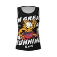 thumbnail image 4 of Cute Cartoon Garfield Funny Workout Gym Fitness Weightlifting Gift Tank Top-Large, 4 of 5