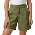 thumbnail image 4 of Odeerbi Teen Boys Girls Cargo Shorts Solid Color School Uniform Shorts with Pockets, 4 of 7