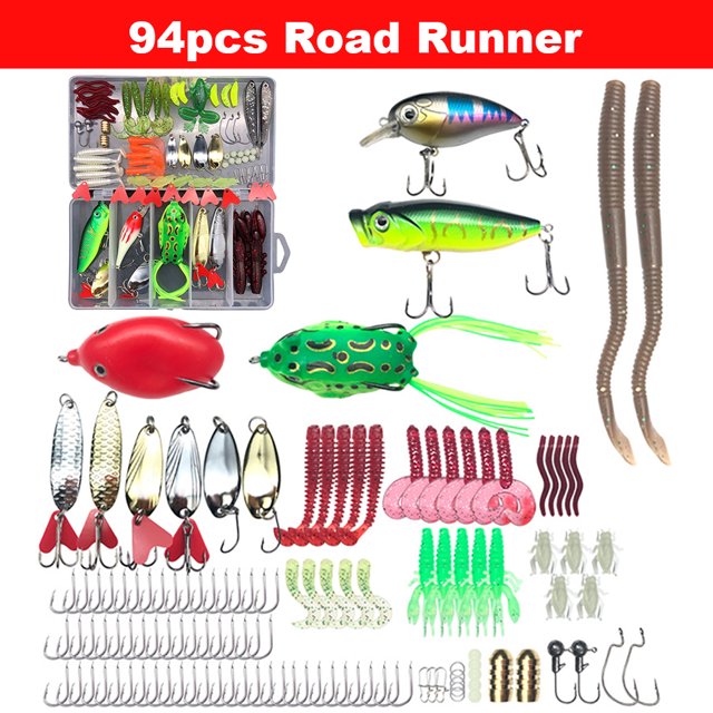 59/84/122/164 piezas Kit de señuelos de pesca multifunción pesca Metal Jig equipo de pesca (94 piezas)