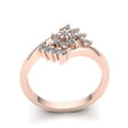 thumbnail image 3 of Genuine 0.5ctw Round Cut Diamond Ladies Bridal Flower Anniversary Engagement Ring Solid 18K Rose, White or Yellow Gold F VS1, 3 of 3