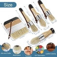 thumbnail image 4 of Wekvgz 5pcs Wax Paint Brush Set Reusable Furniture Chalk Paint Brushes with Natural Bristles Wooden Handle Use with All Paints for Painting or Waxing Home Decor DIY Art Crafts, 4 of 11