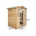 thumbnail image 5 of Clearance! Outdoor Sauna for 4 Person,applicable indoors and outdoors. Far Infrared Sauna 8 Low EMF Heaters, Wooden Sauna Room 2050 Watt, Old Chinese fir, Chromotherapy, Bluetooth Speaker, LCD, LED., 5 of 8