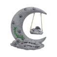 thumbnail image 3 of Estatuilla de animal Ángel Moon Soledad decoración de resina para exteriores Color gris 4,9x2,5x5,3 pulgadas, 3 of 10