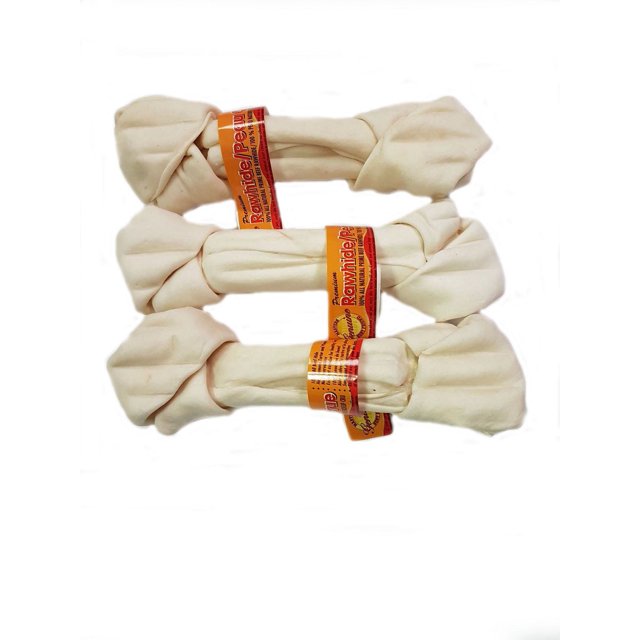 Masters Best Friend 8-9 Inch White Rawhide Bone 3 Pack