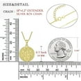 thumbnail image 7 of FJ 18k Gold Plated St Benedict Necklace 925 Sterling Silver Patron Saint Benedict Medal Pendant Amulet Protection Religious Jewelry for Men Women, 7 of 7