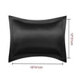 thumbnail image 2 of Unique Bargains 2-Pack Satin Silk Envelope Closure Pillow Shams Black Boudoir, 2 of 8