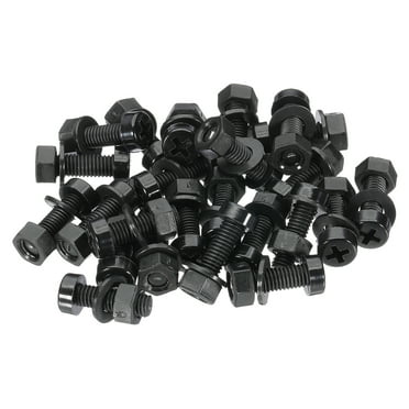 Uxcell M4x25mm White Nylon Bolts Plastic Nuts Full Thread Head Screws and Nuts Set