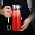 thumbnail image 3 of Juice Bottle,1.2L Acrylic Transparent Juice Juice Jug Water Pitcher Revolutionary Design, 3 of 6
