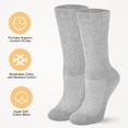 thumbnail image 2 of Loritta Diabetic Socks for Women Loose Fit Diabetic-Friendly Womens Crew Socks 4 Pairs Non-Binding Top Women's Socks , Multicolor, 2 of 8