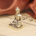 thumbnail image 2 of Estatua de Buda de la Medicina de latón envejecido de 30 mm, tamaño pequeño, 2 of 3