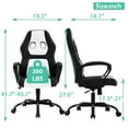 thumbnail image 3 of CL.HPAHKL PC Gaming Chair, Ergonomic Computer Chair PU Leather Gamer Chair with Headrest and Lumbar Support, Height Adjustable Video Game Chair Gaming Chair for Adults Teen, White, 3 of 6