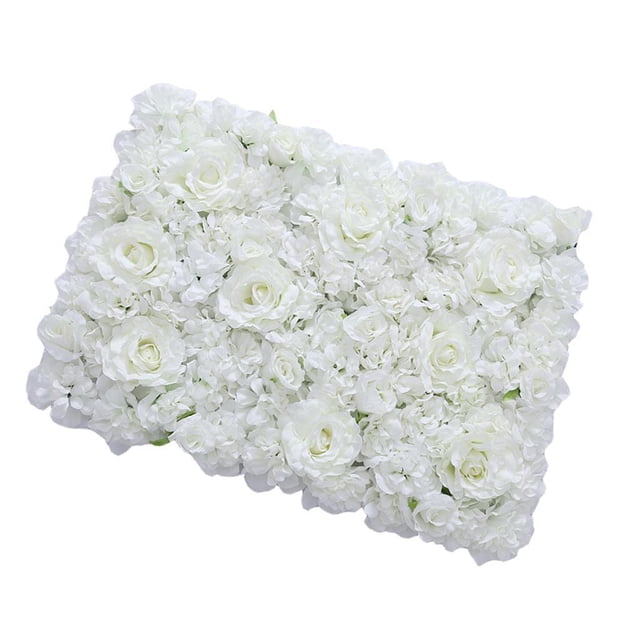 Minnieouse Paneles de plantas de flores artificiales Decoración de boda de pared de fondo Ropa, zapatos y accesorios Miscelánea Blanco