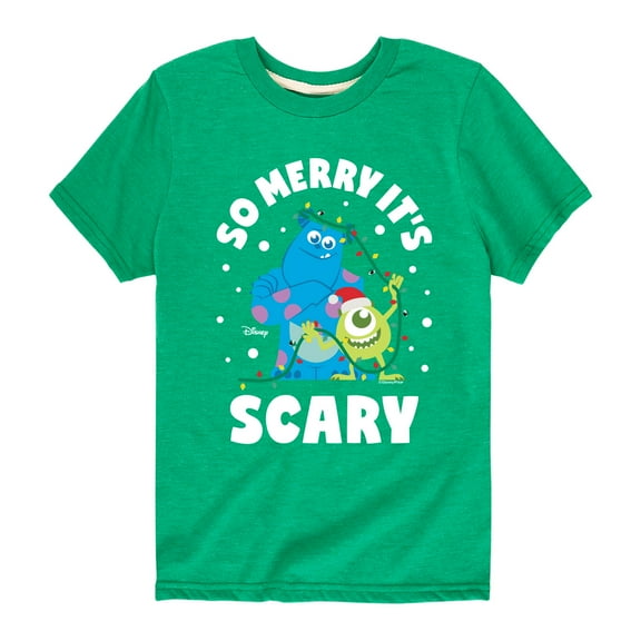 Monsters Inc - So Merry Its Scary - Toddler And Youth Short Sleeve Graphic T-Shirt