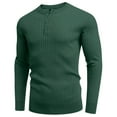 thumbnail image 4 of SRZYMJ Mens Long Sleeve Ribbed Knit Sweater Slim Fit Button Down Pullover Lightweight Fall Winter Collar, 4 of 4