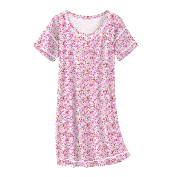 Ekouaer Cotton Nightgowns for Women Oversized Sleepshirt Tshirt Night Gown Short Sleeve Night Shirt Casual Soft Sleepwear