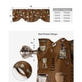 thumbnail image 5 of Tie Up Valance Curtain for Kitchen,Coffee Bean Cup Vintage Brown Linen Rod Pocket Short Curtains Adjustable Tie-Up Shade Valances,Cafe Graffiti Abstract Art Window Treatment for Bathroom Living Room, 5 of 8