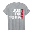 thumbnail image 4 of Just for Today T-Shirt Femme 2026 Été Décontracté Manches Courtes Col Rond Anniversaire Sobriété Récupération Graphique, 4 of 4