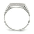 thumbnail image 2 of Solid 14k White Gold 13.5x13mm Open Back Men's Engravable Monogram Signet Ring Brushed Matte Finish Band Size 10, 2 of 6