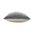 thumbnail image 3 of Laddha Home Designs Hand-Stitched Striped Cotton Throw Pillow Cover - 20" - Blue and White, 3 of 6