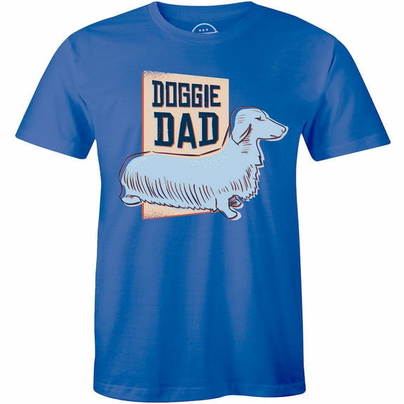 Cute Doggie Dad Sausage Geometric Dachshunds Dog Men's Gift T-Shirt
