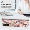 thumbnail image 2 of Compatible for Samsung Galaxy S20 Plus Case with Ring Kickstand Holder Clear Floral Pattern Hybrid PC TPU Shockproof Protective Phone Case Cover for Samsung Galaxy S20 Plus Women Girls, Pink Flower, 2 of 5