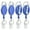 Blue, variant on GOGO 4 Packs Retractable Keychain Badge Holder with Carabiner Reel Belt Clip and Key Ring, Black