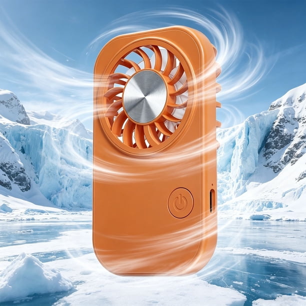 YiJuHui High Speed Portable Handheld Fan, 5 Wind Speeds Rechargeable Mini Fan with Powerful Airflow, Quiet USB Desk Fan for Travel, Office, Outdoor, Home, Camping, Personal Cooling Fan