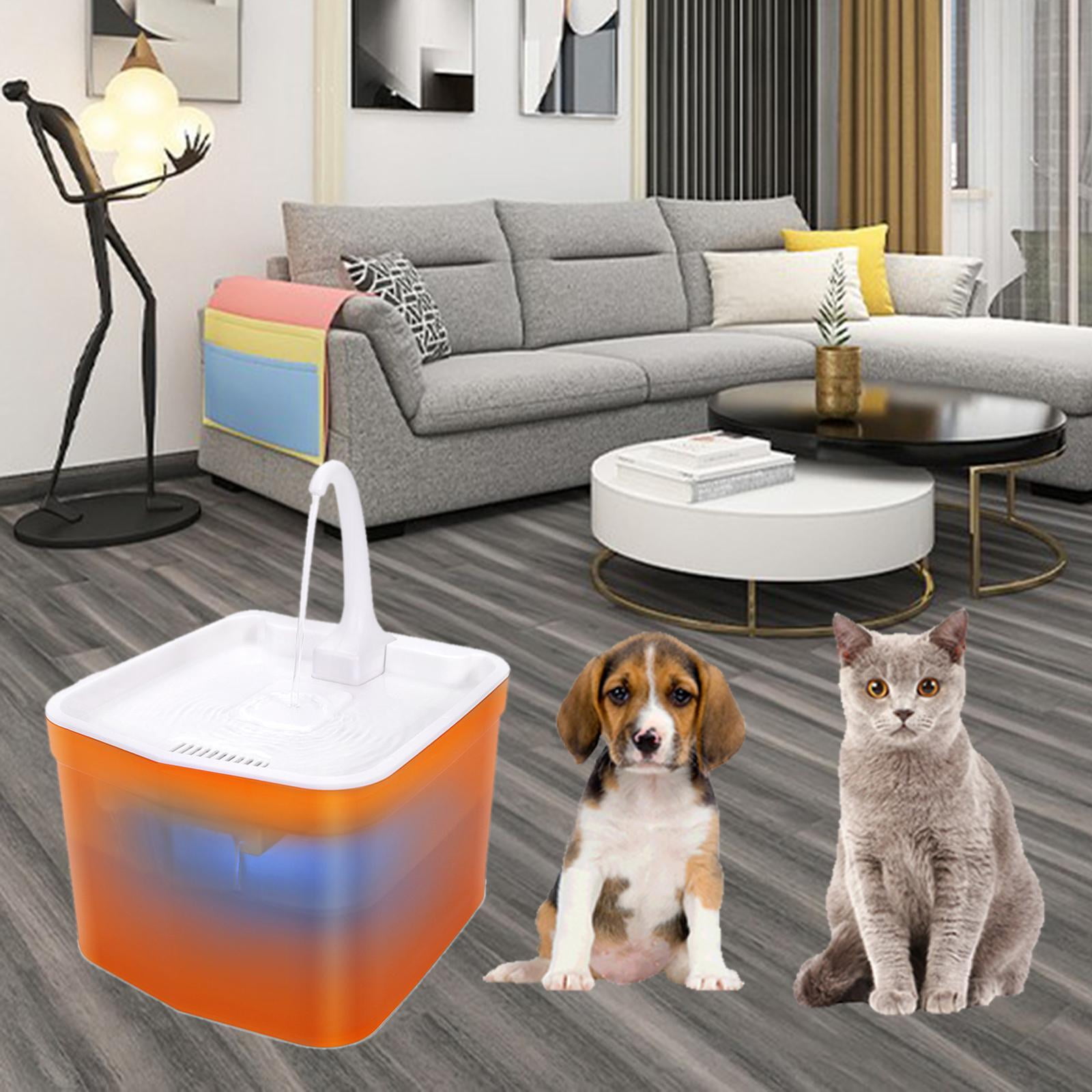 Cat Water Fountain 2L Automatic , Cat Fountains for Cats and Small Dogs - Orange