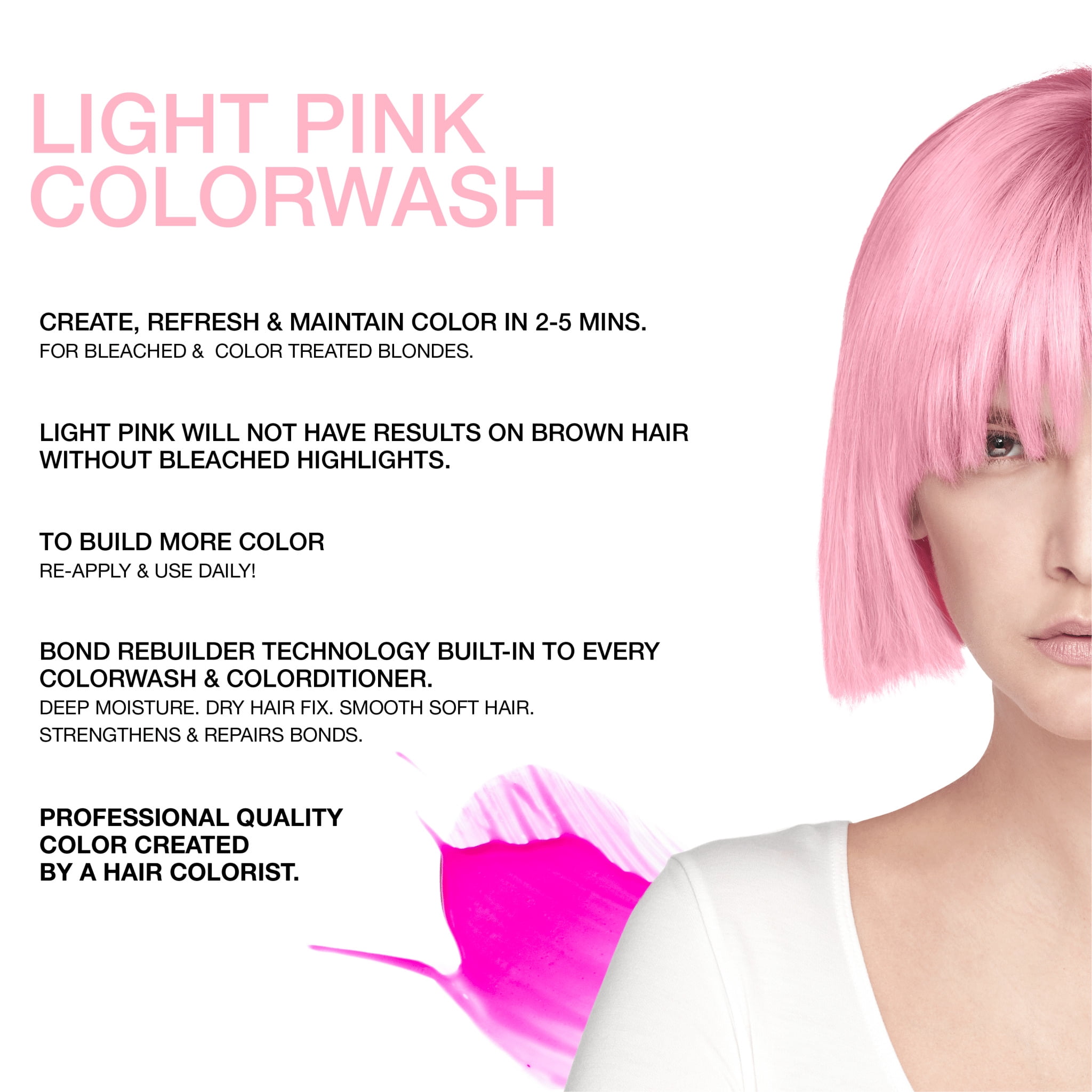 Celeb Luxury Viral Light Pink Color Wash Professional Hair Coloring Tool Kit