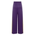 thumbnail image 6 of Doomiva Women's Praise Dance Palazzo Pants Metallic Patchwork Wide-Leg Trousers for Liturgical Dance Purple S, 6 of 7