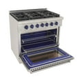 thumbnail image 3 of Kucht Professional 36" Stainless Steel Natural Gas Range in Silver and Blue, 3 of 20