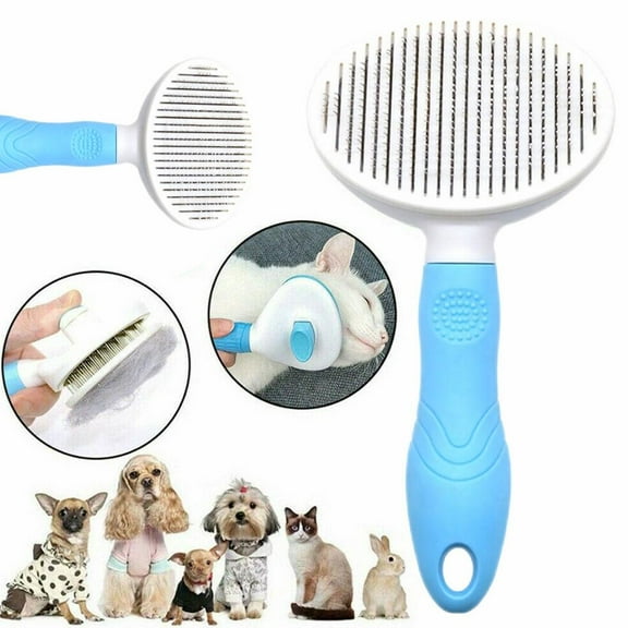Blarkrus Pet Dog Cat Clean Grooming Self Cleaning Slier Brush Massage Remover Hair