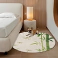 thumbnail image 2 of Green Botanical Round Area Rug 6Ft Washable Circle Rugs for Bathroom Office, Farmhouse Dragonfly Non-Slip Carpet Floor Mats Indoor Outdoor Carpet Runner Aesthetic Home Decor, 2 of 8