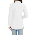 thumbnail image 6 of Womens Summer Tops Shirt Go with Leggings Thermal V Neck Tops for Women Soft Tech Fitted Long Sleeve Top Yoga Workout Top Scrub Jacket Thumb Holes Peach Blouses for on Clearance White 4XL, 6 of 6