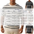 thumbnail image 2 of Maean Mens Short Sleeve Sweaters Ribbed Knit Basic Casual Fashion Crewneck Striped Summer Clothes, 2 of 6