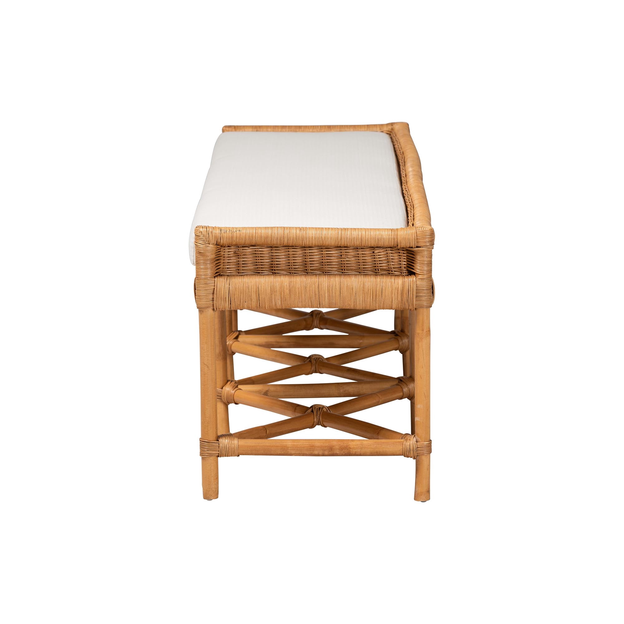 bali & pari Adonia Boho Accent Bench, Natural