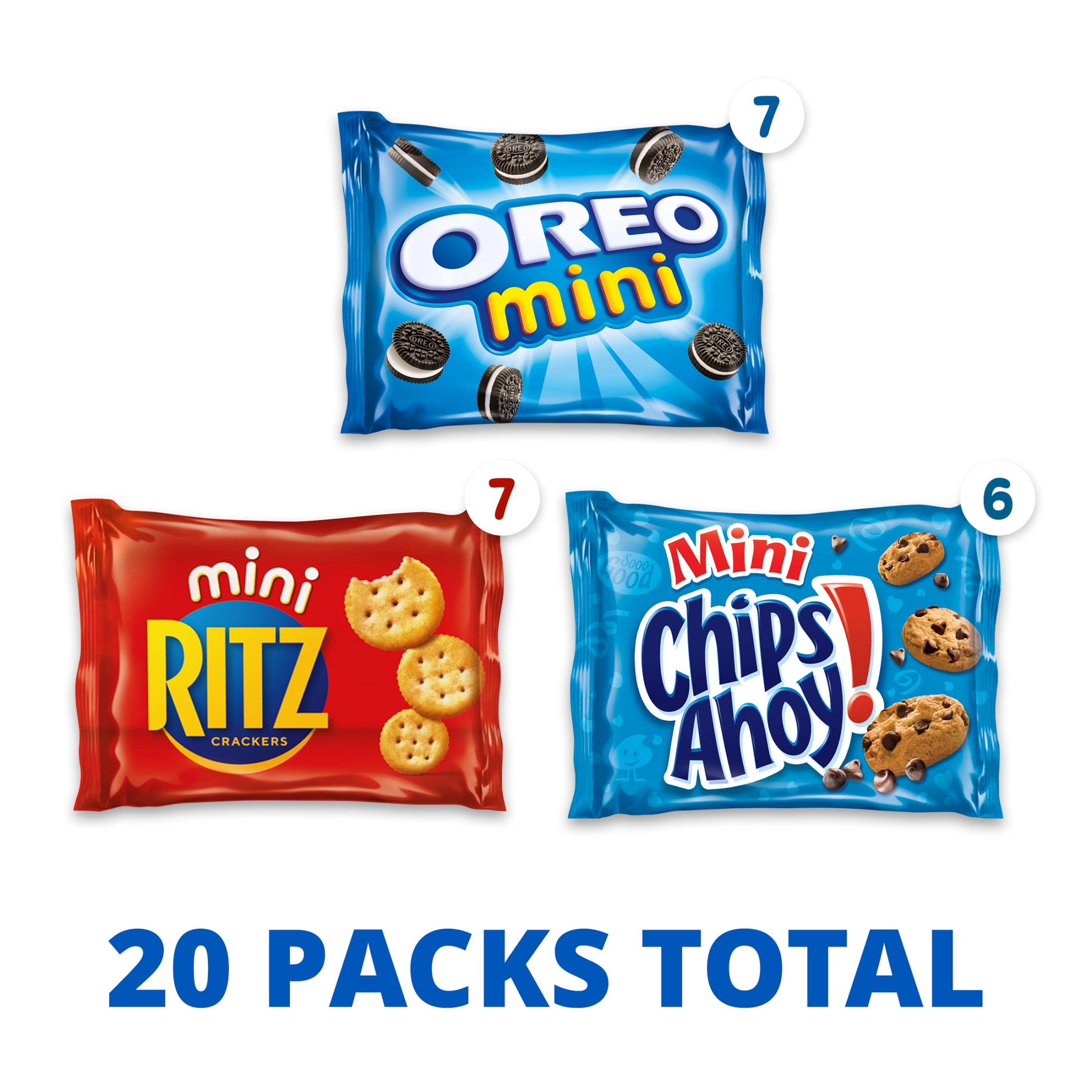 Nabisco Sweet & Savory Variety Pack, OREO, RITZ & CHIPS AHOY! Cookies & Crackers, 20 Snack Packs