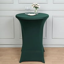 Balsa Circle 36" Cocktail Spandex Fitted Stretchable Elastic Tablecloth Hunter Green
