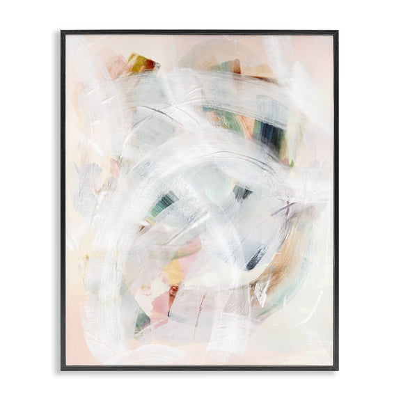 Stupell Industries Contemporary Soft Abstraction with Curved Lines Black Framed Giclee Art, 11 x 14, by Gemma Bardot