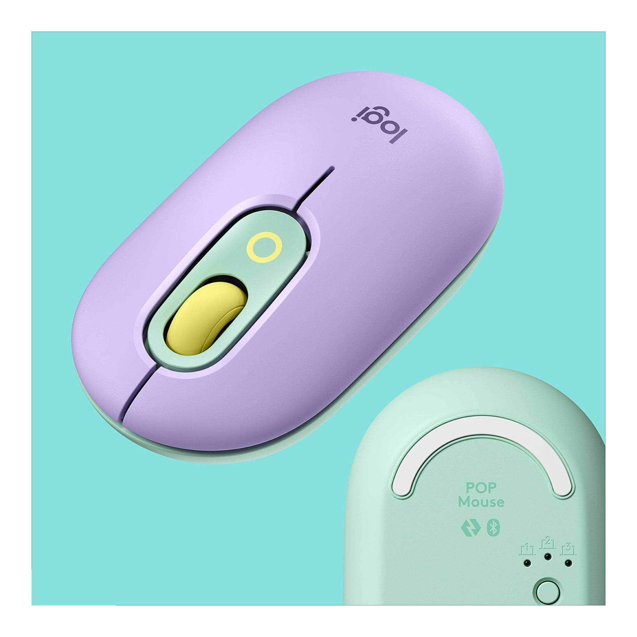 Bluetooth POP Mouse with Emoji - Daydream Mint