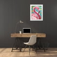 thumbnail image 3 of Vitaletti, Carolee 15x18 White Modern Wood Framed Museum Art Print Titled - Fabulous Flamingos I, 3 of 4